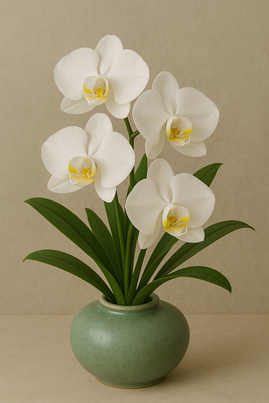 Orchidées blanches générées par IA
