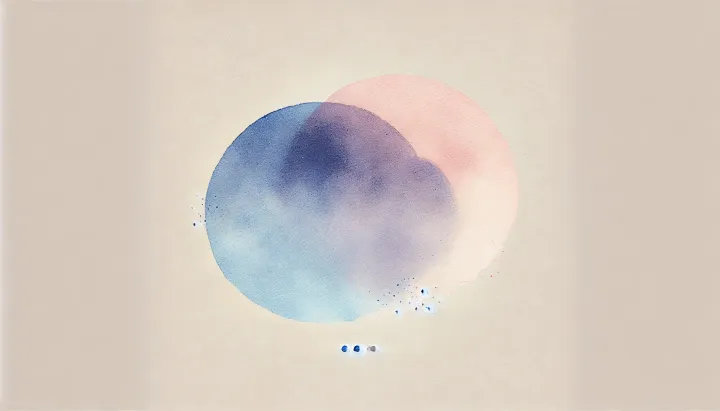Illustration abstraite pastel évoquant la douceur, la vulnérabilité et le besoin d’être vu, dans une palette fluide rose, bleu et violet sur fond beige.
